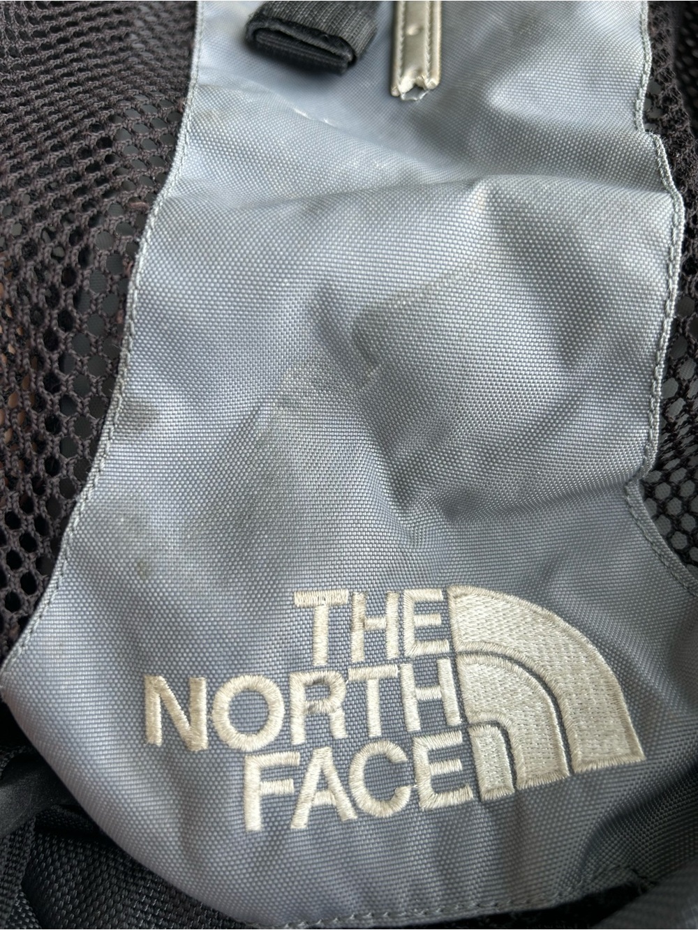 The North Face Gray and Black Backpack with Mesh Pockets - Picture 3 of 11